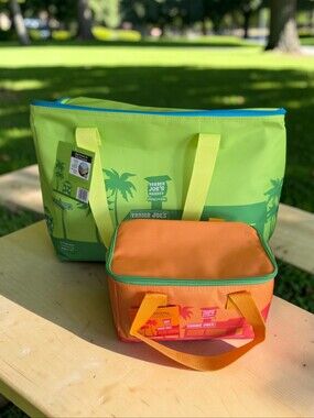 TRADER JOE'S Large & Mini Insulated Bag Set - Green & Orange